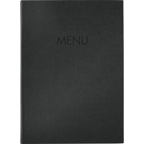 Sigel SM202 Cartellina di menu DIN A4 1 pz. Incl. 2 copertine doppie trasparenti per 8 pagine, Rilegatura in gomma Nero (1/5)