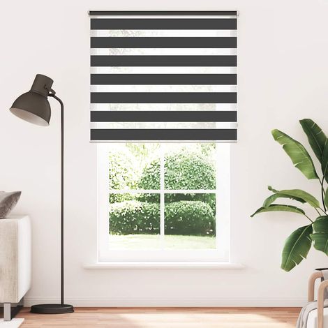 Zebra-Rollo 120,9 x 230 cm, Stoffbreite 116,7 cm, schwarz