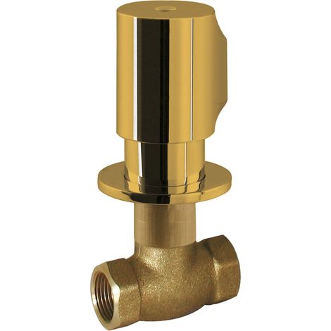 TRES 06151101OR Llave de Paso Empotrada Color Oro 24K - ref: 06151101OR
