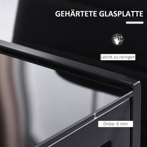 Table de repas design moderne noire 120x60x75 cm pour cuisine ou salle à manger