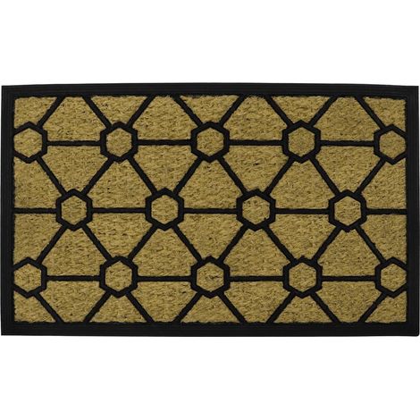 Woven Coir Tuffscrape Doormat, 45x75cm, Geometric (1/4)