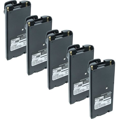 vhbw 5x Batterie compatible avec Icom IC-V81, IC-V82 radio talkie-walkie (2500mAh, 7,2V, NiMH) - avec clip de ceinture (1/4)