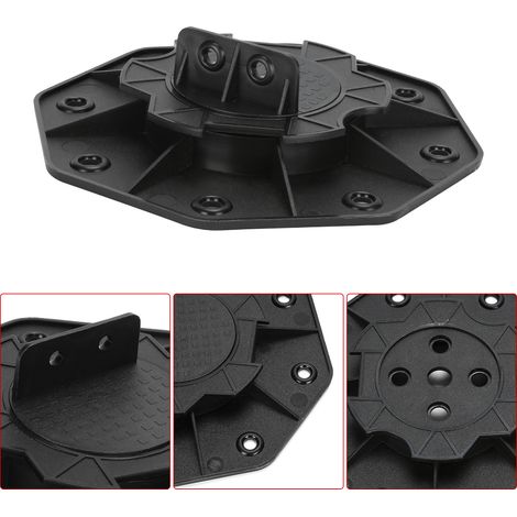 Wolketon Soporte universal ajustable en altura para tablones de terraza. WPC. BPC. baldosas. bases de terraza 18-30 mm 10 piezas