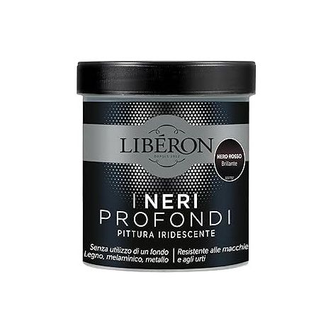 LIBERON - PITTURA IRIDESCENTE I NERI PROFONDI NUOVO NERO ROSSO BRILLANTE 500ML (1/3)