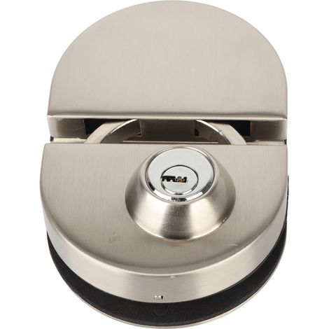 Serrure coulissante en acier inoxydable pour portes vitrées de 10 à 12 mm d'épaisseur, avec 3 clés pour usage domestique. (1/5)