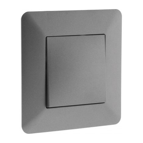 Zenitech – Va-et-vient encastrable ARTEZO Titanium – Poussoir pour installation électrique – Plastique – Utilisation intérieure conforme normes