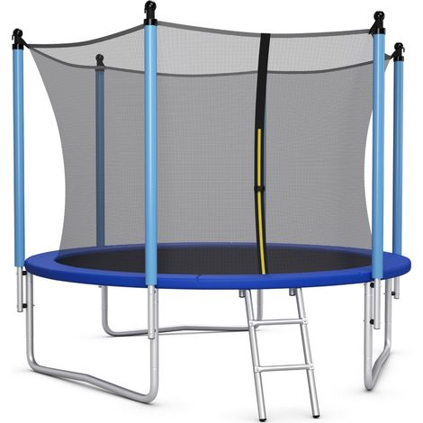 Trampoline Extérieur ø244cm Echelle Filet de Sécurité Tapis de Saut Tuyau Galvanisé Antirouille pour Enfants Charge 80 kg Maison Chic (1/5)