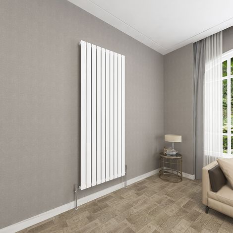 SKY Bathroom 1800x680mm White Single Flat Panel Radiator Vertical Central Heating Rad (1/5)