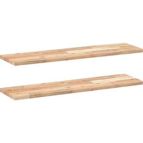 Maison Exclusive - Schweberegale 2 Stk. 100x20x2 cm Massivholz Ak
