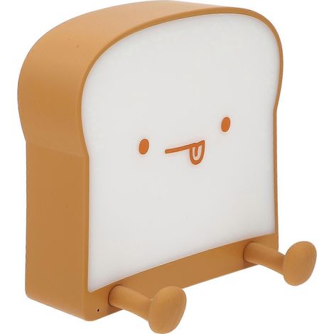 Veilleuse de bureau adorable en forme de toast, à intensité variable et tapotante (1/5)