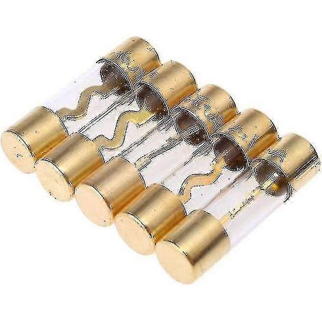 5Un verre plaqué orAGUFusible compatible avec les amplificateurs audio de voiture 100A (1/5)
