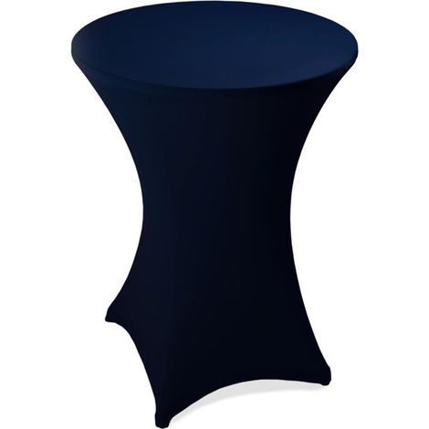 Stehtischhusse Stretch Stehtisch Ø 60 70 80 cm Husse Tisch Hussen Bistrotisch 60cm Ø / Dunkelblau