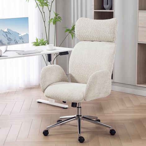 Chaise bureau ergonomique pivotante hauteur réglable appui-tête basculante, gris (1/4)