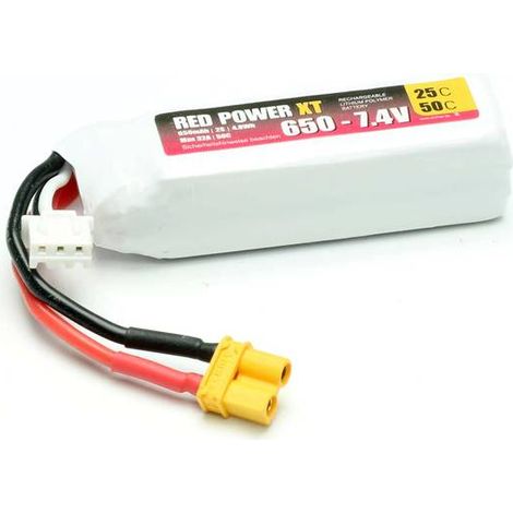 Red Power Batteria ricaricabile LiPo 7.4 V 650 mAh 25 C Softcase XT30