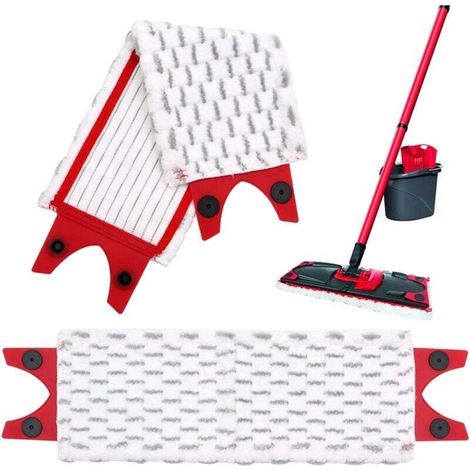 Panno in microfibra di ricambio, testine piatte in microfibra per mocio spray Vileda Ultramax 2 in 1, ricariche in microfibra per mocio domestico (confezione da 2) -Crezuo