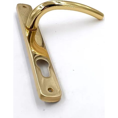 MANIGLIA GPB MILENA PLACCA YALE STRETTA OTTONE LUCIDO (1/3)