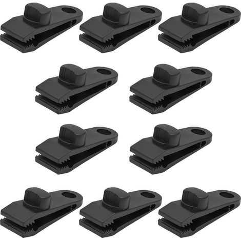 10 Pièces Clips de Bâche Résistants, Clips de Fixation pour Bache, Clip pour Toile d'Ombrage, Pince Bâche Piscine, pour Camping de Piscine, Abris (1/5)