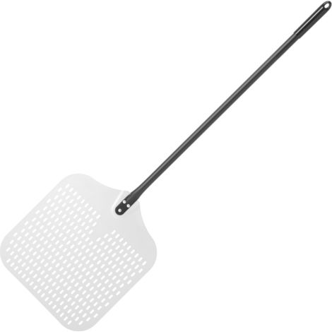 Pelle à pizza carrée en aluminium perforé, 405 x 1320 mm - Hendi 617144