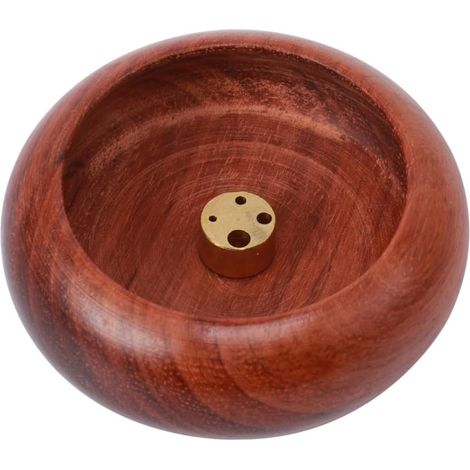 d encens en bois de rose brun Petit porte encens à 4 trous (1/5)