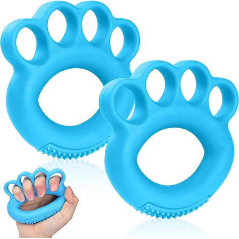 Silikon-Stärkungsgriffe (2 Stück), 4-Finger-Griff-Krafttraining, für Kraftgeräte und Anti-Stress-Übungen.