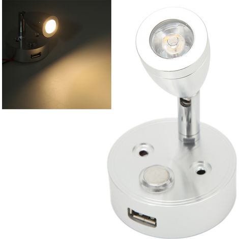 Lampe de lecture LED 10V-30V pour camping-car, bateau et caravane, lumière chaude 3500K, spot d'éclairage (1/5)