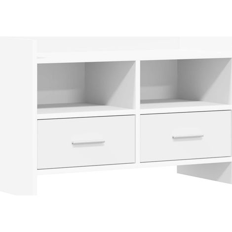 TV Cabinet 71.5 x 33 x 47 cm White Engineered Wood vidaXL (1/5)