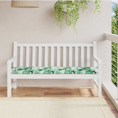 Coussin de banc Motif feuille 150 x 50 x 3 cm Tissu Oxford (1/5)