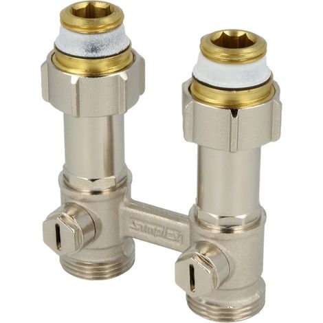 Flamco Detentore EXCL. Passante Tele. DT/50 G3/4i x G3/4a MS vern. con nipplo, cono, F10084