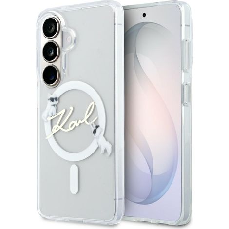Karl Lagerfeld IML KC Script MagSafe Hülle für Samsung Galaxy S26 Plus Transparent (1/5)
