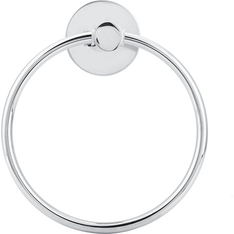 Wandmontierter Handtuchring fürs Badezimmer, kein Bohren erforderlich, Aufbewahrungsgestell aus Edelstahl 201, 16 cm Durchmesser, Tragkraft 5 kg (1/5)
