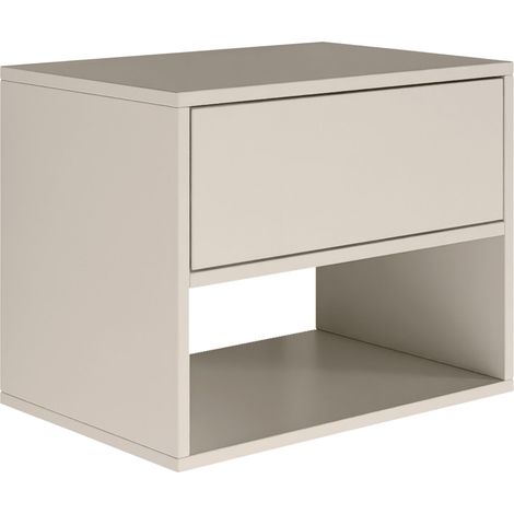 Selsey FRAMME – Comodino sospeso con cassetto e vano – grigio cashmere – 50 cm