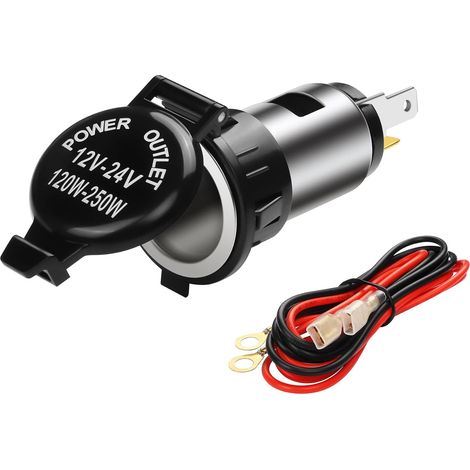 Presa accendisigari per auto, presa di alimentazione femmina sostitutiva DC 12V-24V, con cablaggio (1/5)