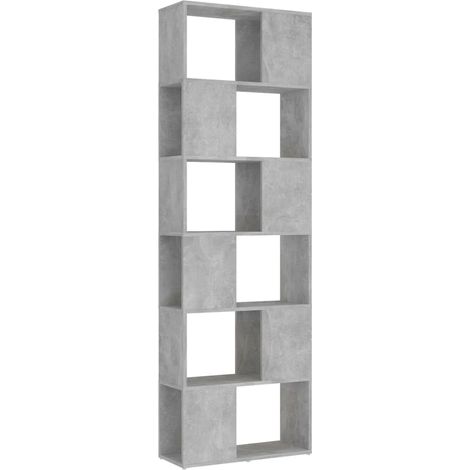 Maison Exclusive - Bücherregal Raumteiler Betongrau 60x24x186 cm