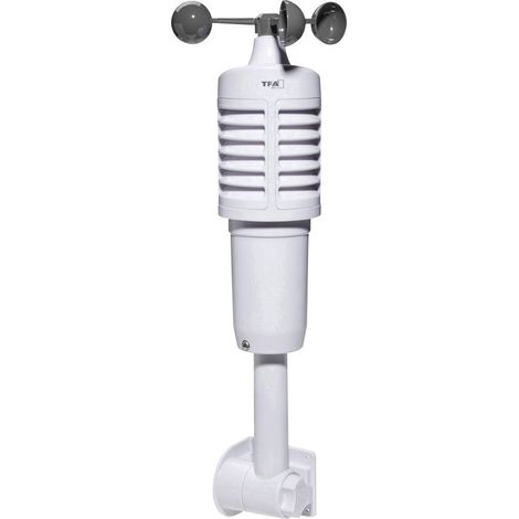 Capteur combiné température/hygrométrie/vent radio 433 MHz – Alimentation par piles LR14 – Dimensions 468 x 141 x 163 mm – Poids 439 g – Tfa Dostmann (1/3)