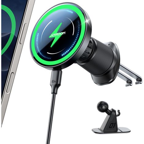 2-in-1 Induction Car Phone Holder Double Hook Clip Car Charger 15W, Car Induction Charger 17-12 Air Pro Max (1/5)