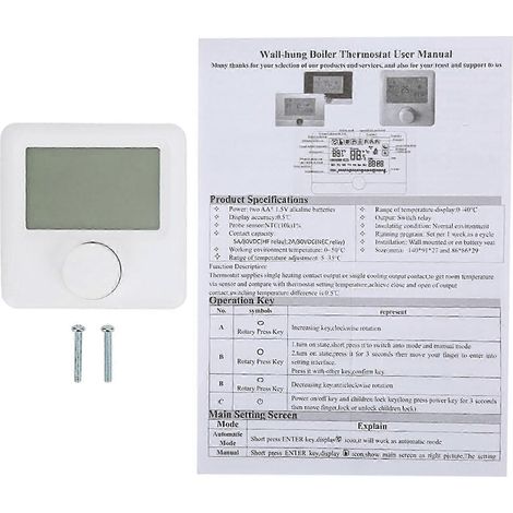 Hyo6bw Digital Lcd Display Chauffage Thermostat programmable Thermostat Contrôleur de température (1/4)