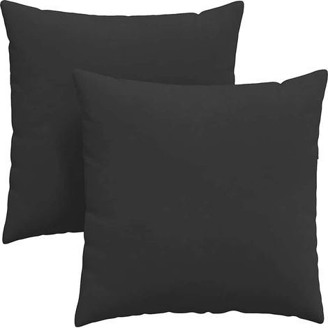 Maison Exclusive - Cojines de sofá 2 pcs Negro 60 x 60 cm tela