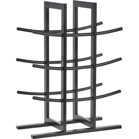 Botellero moderno geométrico de hierro metal para botellas de vino negro Monaghan