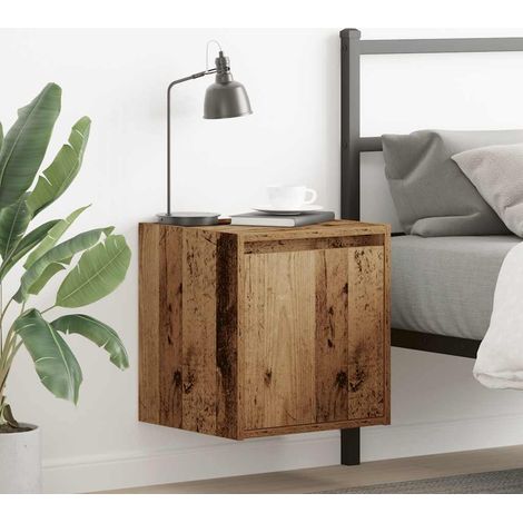 Wand-Nachttische 2 Stk. Altholz-Optik 38x34x40 cm