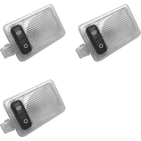 Tres luces de lectura interiores y luz de techo/intermitente con un solo botón, aplicables a los modelos Ford Focus, Fiesta y Mondeo de 2005 a 2011.