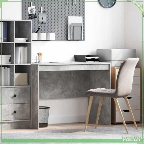 Bureau - ABI - Gris béton - 100 x 50 x 76 cm - Design moderne et élégant (1/5)