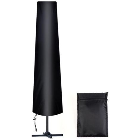 ALLIANDISHousse Parasol Droit Ø 300 cm, 210D Oxford Housse de Protection pour Parasol avec Sac de Rangement, Résistant aux Intempéries, aux UV, à la Neige (1/3)