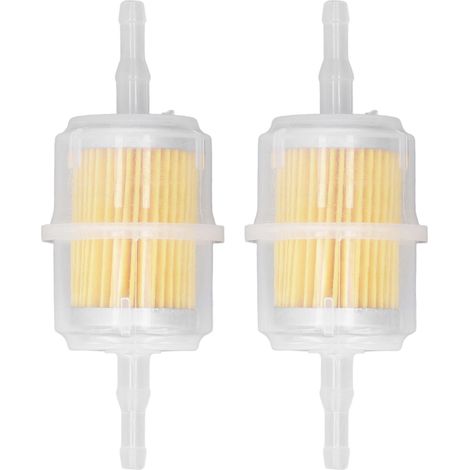 YWBL-WH 2er-Pack Kraftstofffilter, 120 mm Länge, hohe Filterleistung, für Generatoren/Rasenmäher bei 77 °C, 78 °C, 87 °C und 89 °C. Hergestellt aus Kunststoff und Papierfilter.