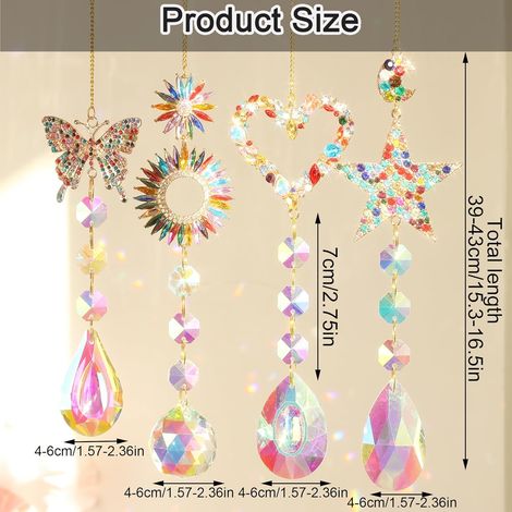 Sphère en cristal JeiibrZui Attrape-arc-en-ciel - 75 mm - 1 pièce - Ornement de réfraction de la lumière - Verre K9 transparent pour fenêtre, jardin et décoration intérieure - Reflets de la lumière du (1/5)
