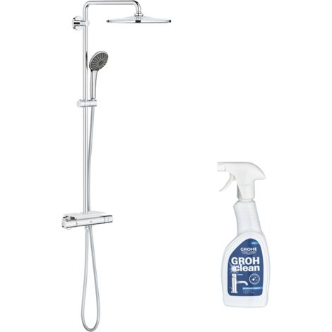 Columna de ducha termostática GROHE Vitalio Joy 310 + limpiador