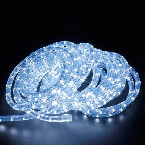 LED helles Rohr mit Lichtspielen für den Outdoor - 216 Luci Led - Bianco 11 metri