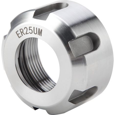 ER25UM Dynamic Balancing Nut, 1 piece, Metal Collet Chuck Holder, Lathe (White M32 1.5) (1/5)