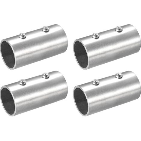 4 Pièces Raccord Droit pour Tube, Connecteur en Acier Inoxydable 202 à 2 Voies pour Rampe de Main, Longueur de 40mm, pour Tube de 1"(25mm) de Diamètre Extérieur pour GardeCorps (1/5)