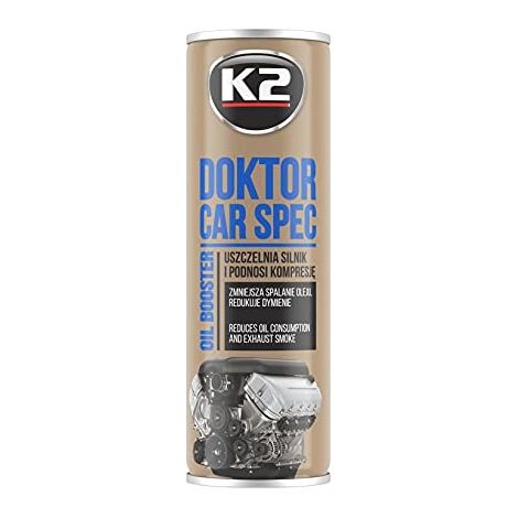 K2 Aditivo de Aceite para Motores Gasolina y Diésel - Estabiliza la Viscosidad del Aceite y Reduce su Consumo - Limpiador de Motores con Desgaste Medio y Fuerte 443 ml