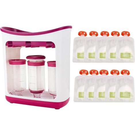 Prensa para papillas de bebé, máquina para hacer compota con bolsas reutilizables (1/5)
